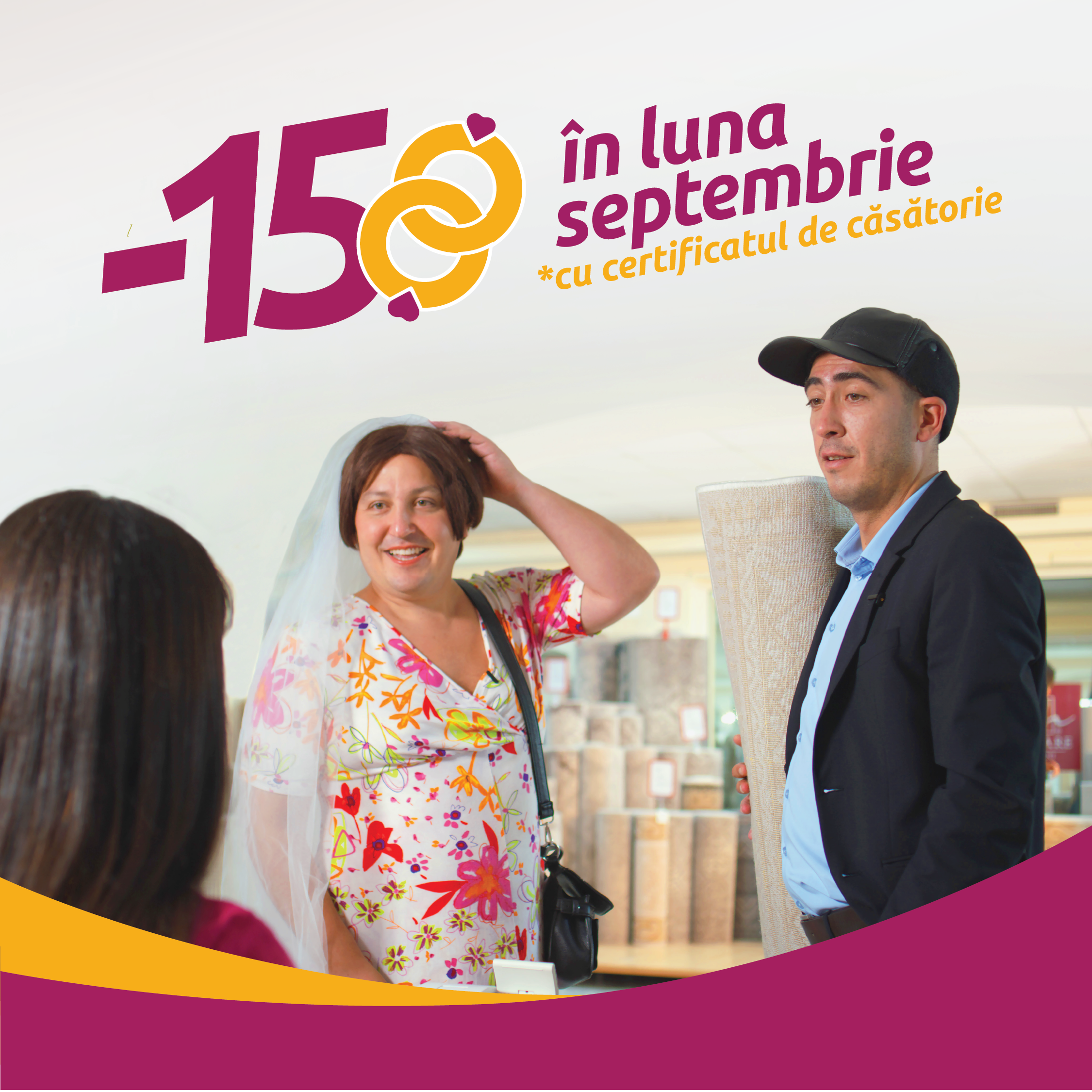 Surpriză pentru tinerii căsătoriți de la Covoare Ungheni! Doar în luna septembrie!